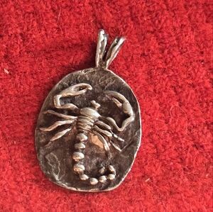 Scorpion Pendant Scorpio Sterling Silver Pendant Vintage